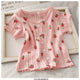 Cherry Buttoned Crop Top - Alamode By Akanksha