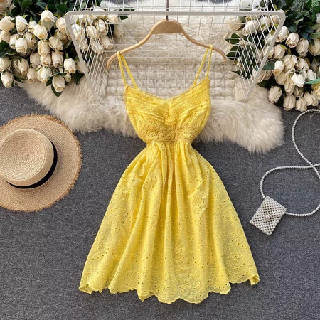 Harry Eyelet Dress - Alamode By Akanksha