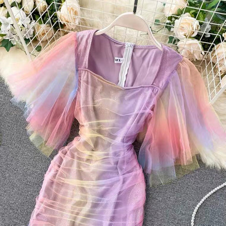 Holographic Tulle Dress - Alamode By Akanksha