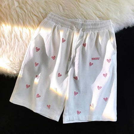White - Solia Heart Shorts