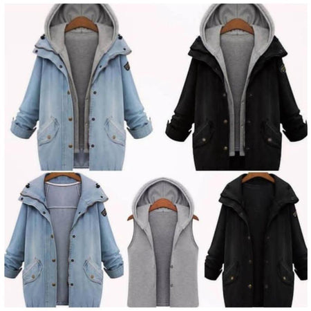 Blue - Drocule Two Piece Denim Jackets