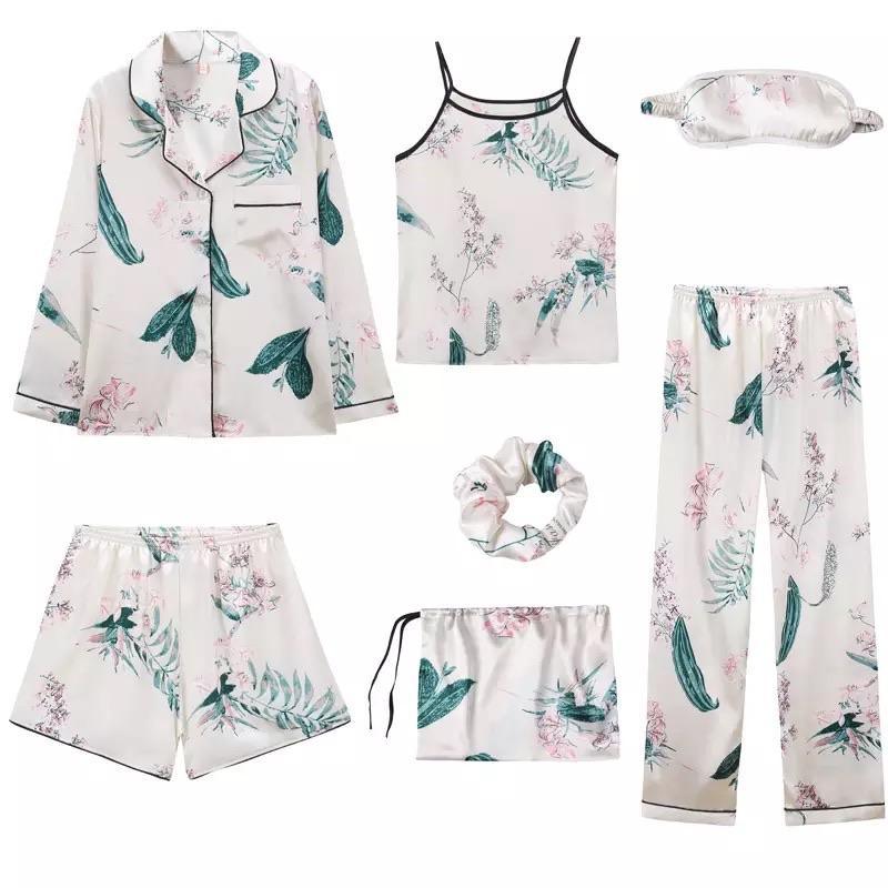 7 Pc Nightset -Satin Silk - Alamode By Akanksha