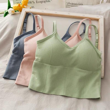 Green - Terry Summer Cami Tops