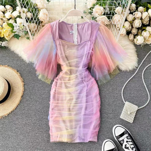Holographic Tulle Dress - Alamode By Akanksha