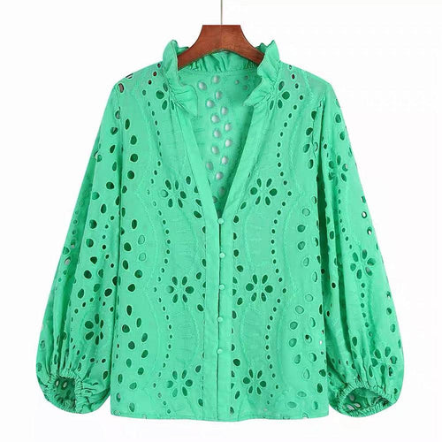 Marianna Premium Eyelet Blouse - Alamode By Akanksha