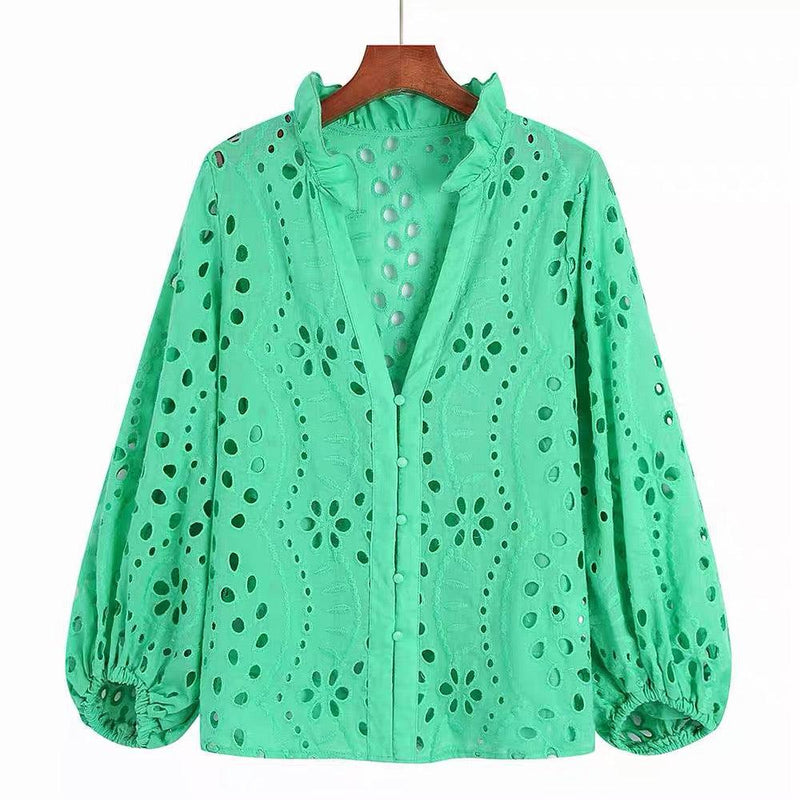 Marianna Premium Eyelet Blouse - Alamode By Akanksha