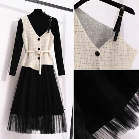 Leister Dress and Cape - Alamode By Akanksha