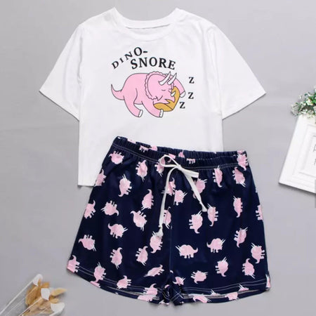 Dino-Snore - Cartoon Printed Nightsets