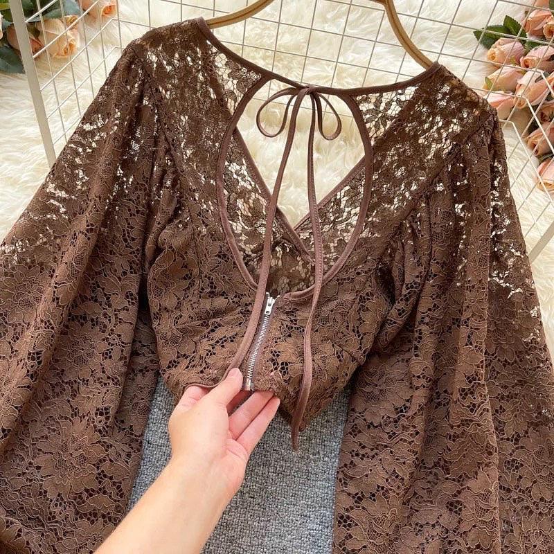 Silvia Luxury Lace Blouse - Alamode By Akanksha