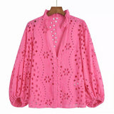 Marianna Premium Eyelet Blouse - Alamode By Akanksha