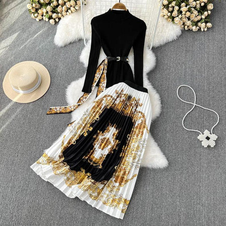 Madine Vintage Coord Set with Belt - Miss Mosa By Akanksha