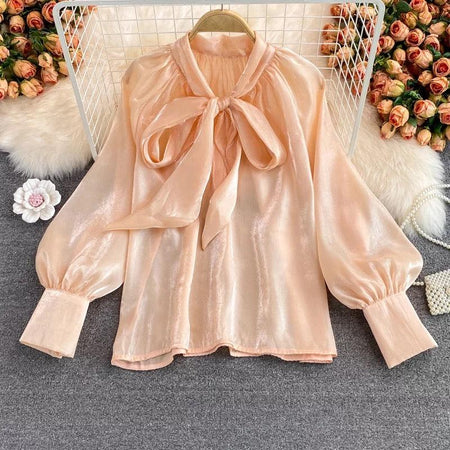 Peach - Zia Organza Blouse