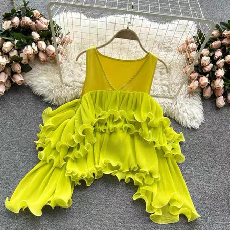 Yellow - Lizzy Ruffled Blouse