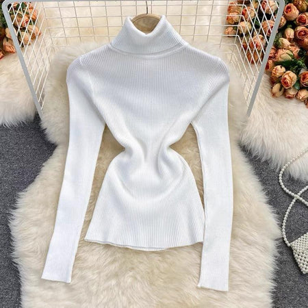 White - Laurent Turtleneck Sweaters