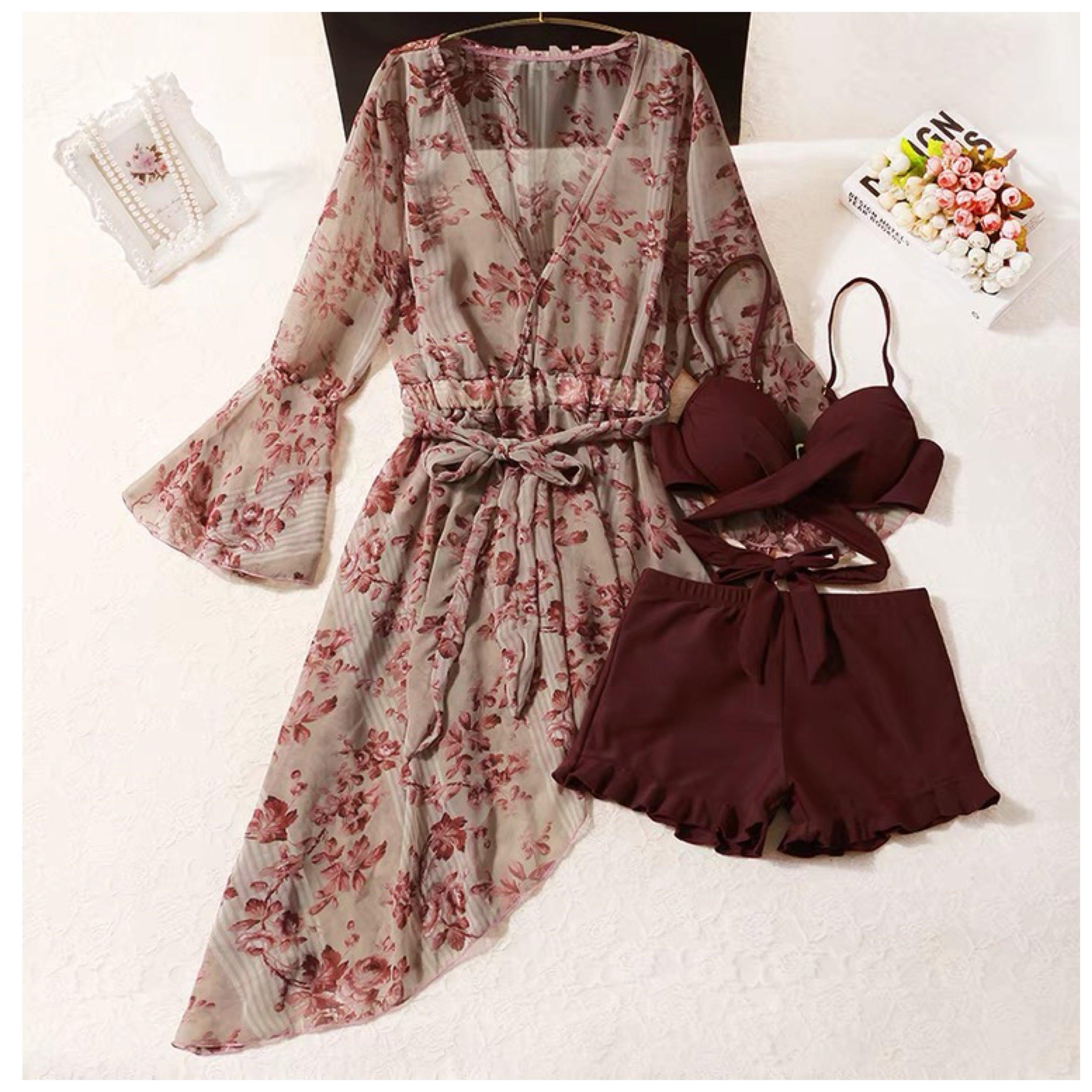 Deruk 3 Piece Swimsuit In Brown