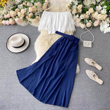 Blue - Reter Skirt Set