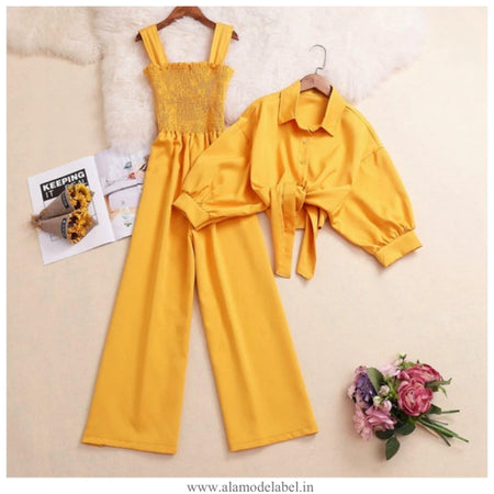 Yellow - Whitney Jumpsuit and Cape