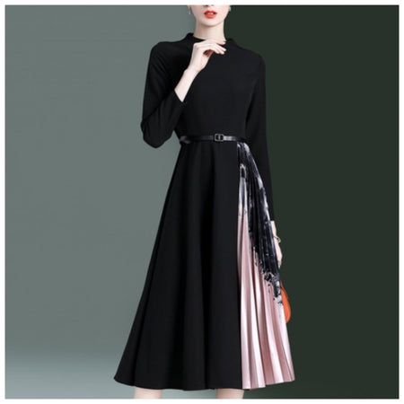 Pink - Kousel Luxury Pleated Dress