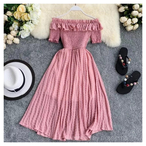 Off Shoulder Florida Dress - Alamode By Akanksha
