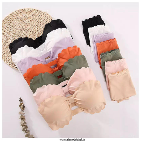 Beige - Luxury Scalloped Lingerie Set