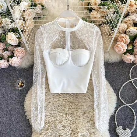 White - Yati Lace Blouse