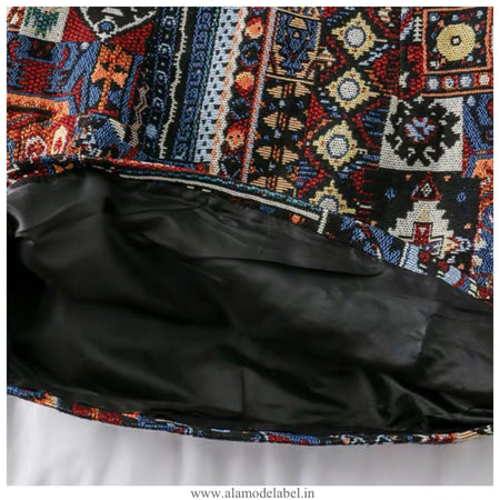 Vintage Tesla Embroidered Skirt - Alamode By Akanksha