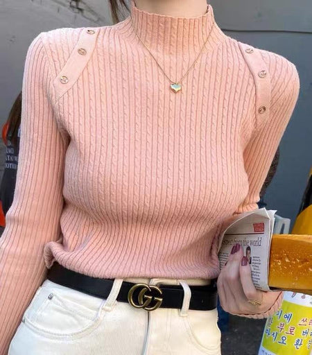 Peach - Derek Buttoned Sweaters
