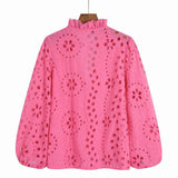 Marianna Premium Eyelet Blouse - Alamode By Akanksha