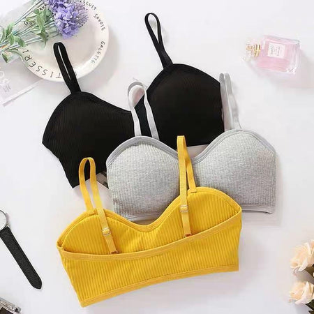 Black - Vinyl Bralettes (Removable Pads)