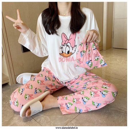 Code 5 - Iris Set of Cotton Nightsuit with Bag