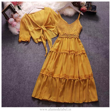 Yellow - Pilbury Dress and Cape