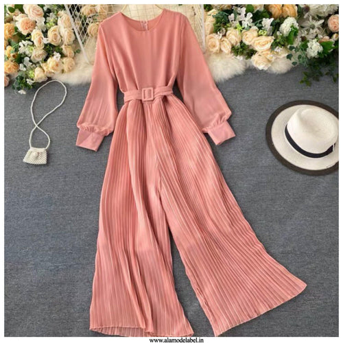 Emily Pleated Jumpsuit - Alamode By Akanksha