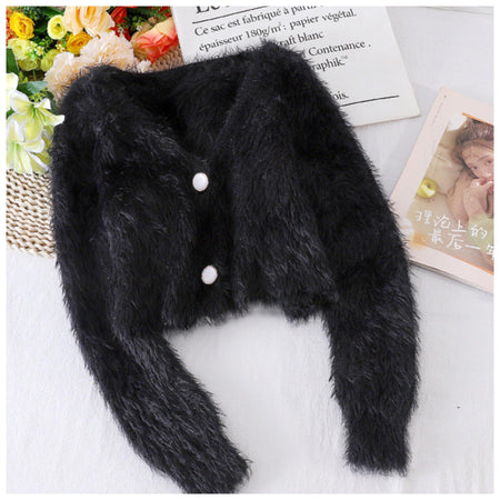 Black - Cashmere Cropped Jumpers