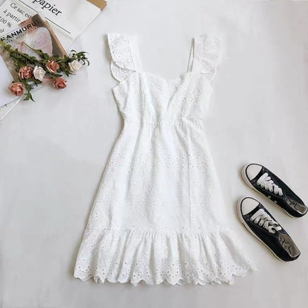 Mykonos Eyelet Dress - Alamode By Akanksha