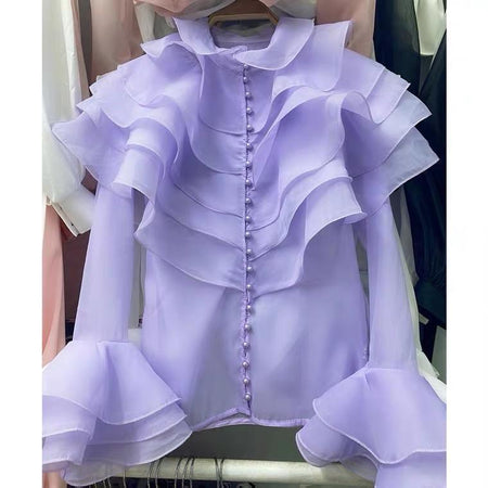 Henry Ruffled Formal Blouse - Alamode By Akanksha