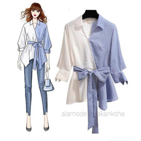 Blue - Statement Knotty Tieup Top