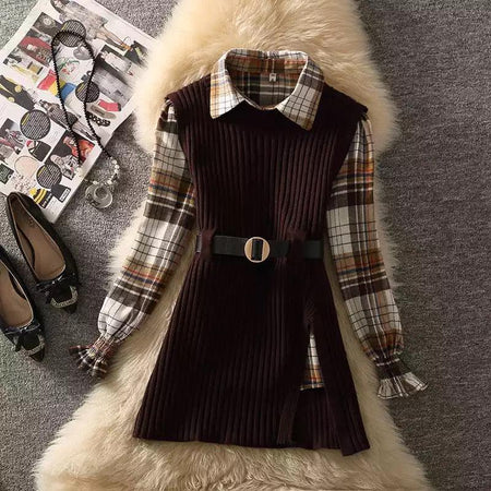 Brown - Ivy Two Piece Knit Set