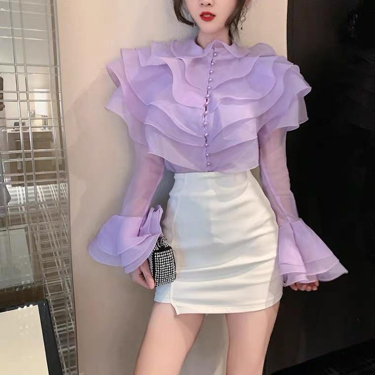 Henry Ruffled Formal Blouse - Alamode By Akanksha