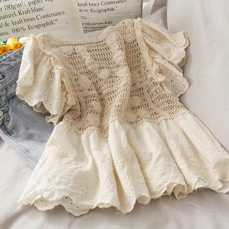 Mertha Eyelet Blouse - Alamode By Akanksha