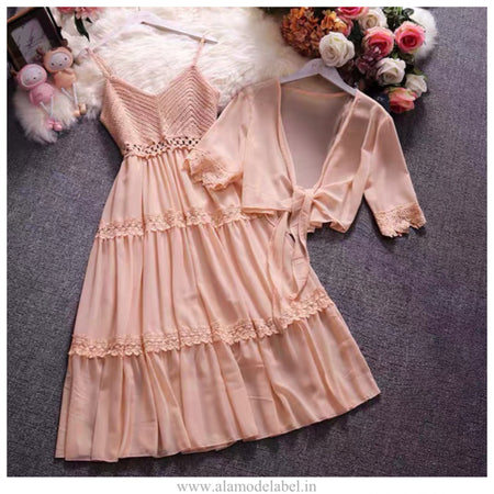 Peach - Pilbury Dress and Cape