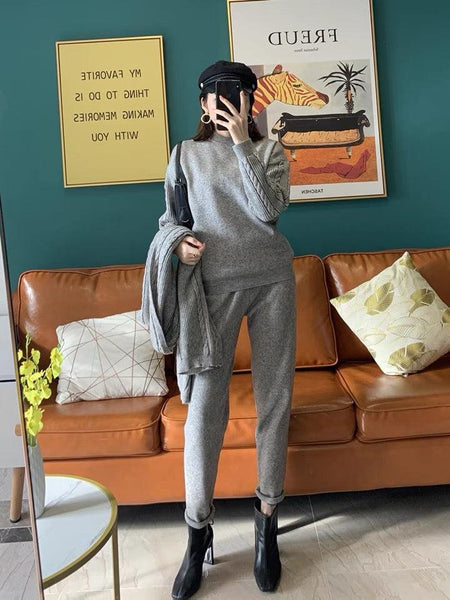 Grey - Brianne Set of Coord with Scarf
