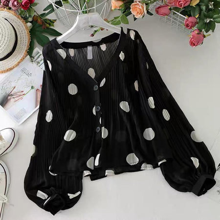 Black Base - Eva Pleated Tops