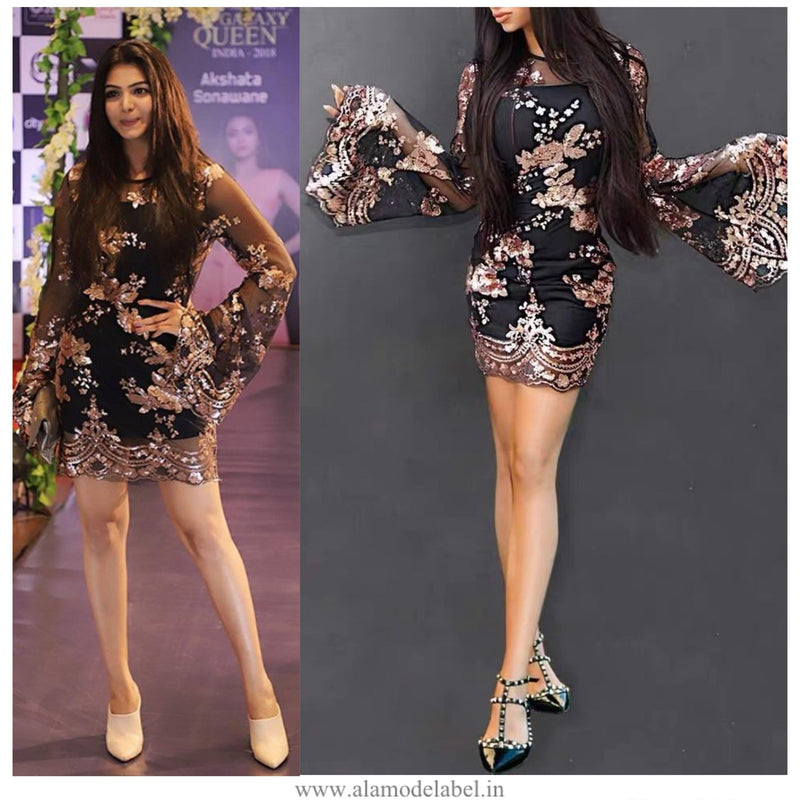 Rome Sequined Dress - Alamode By Akanksha