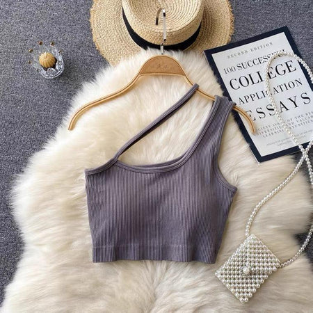 Grey - Hailey crop tops