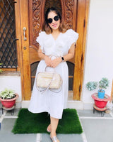 Mimi Ruffled Cotton Dress - Alamode By Akanksha