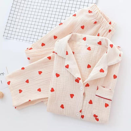Heart White - Carrot and Heart Nightsets