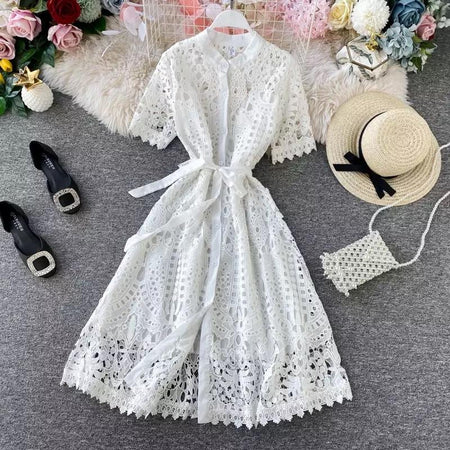 White - Caline Vintage Dress