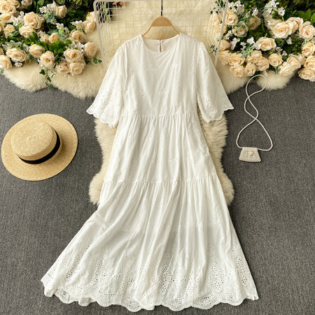White - Manny Eyelet Dress