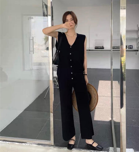 Black - Jemmy Ribbed Coord Set