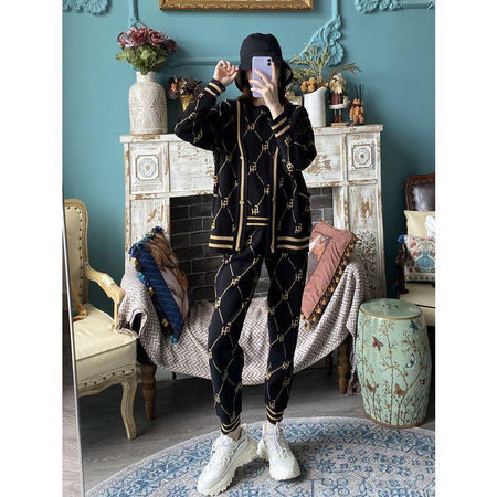 Black - Naila Woolen Coord Set